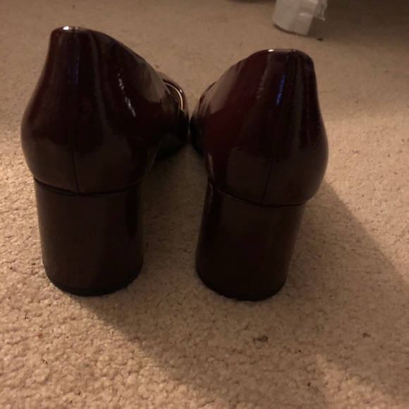 Zara burgundy block heels - Picture 5 of 6